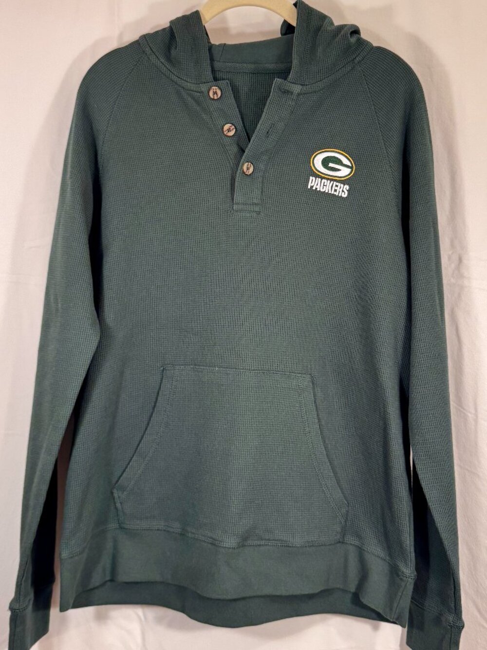 New Without Tags (NWOT) Green Bay Packers Thermal Knit Hooded Top